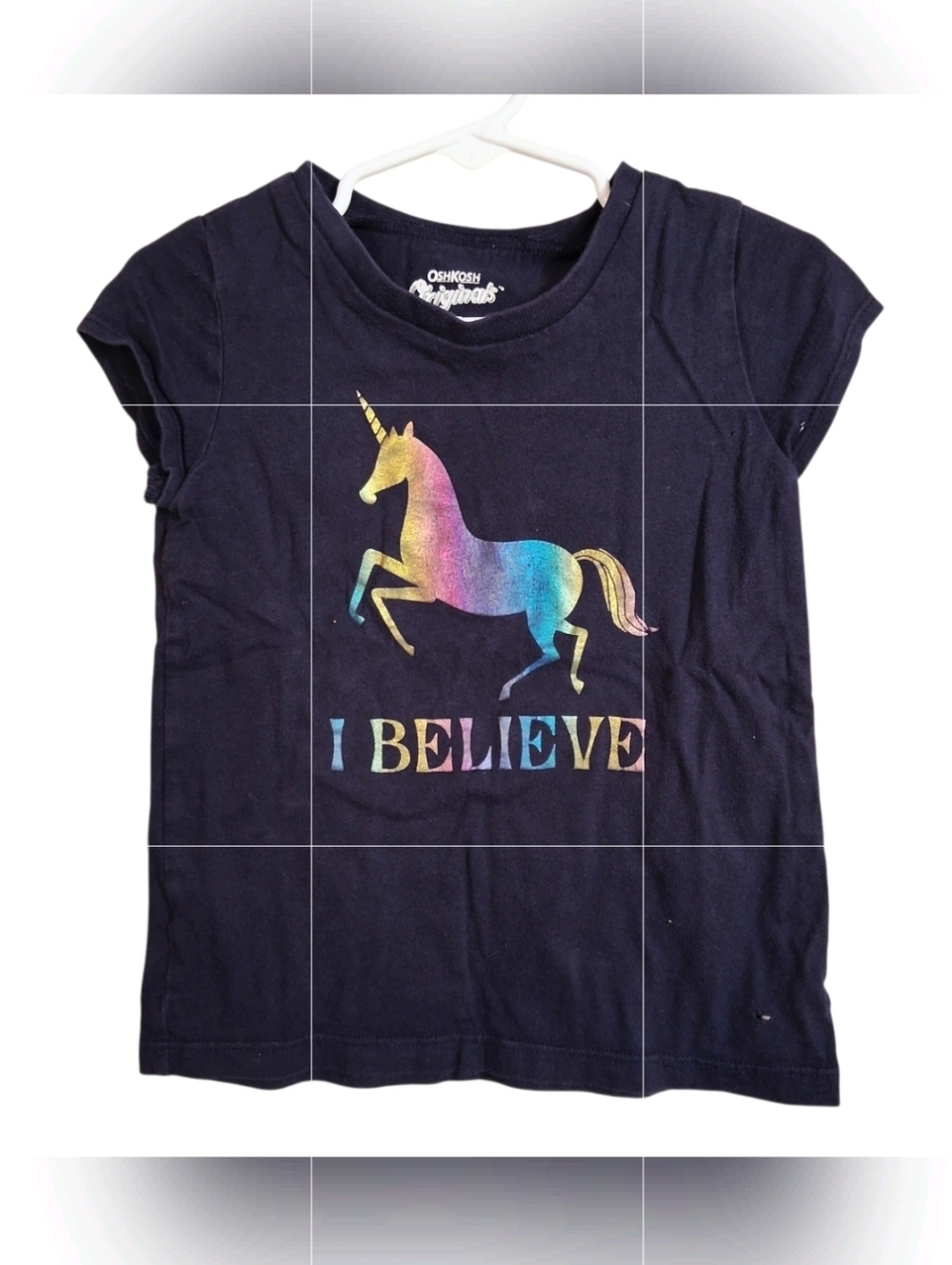 OshKosh | Unicorn “I Believe” Tee | Girl 3T | Rainbow Graphic Toddler